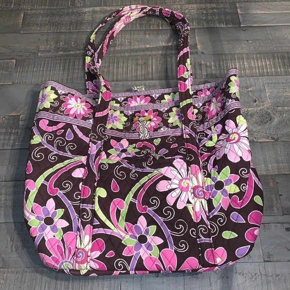 Vera Bradley Purple Punch (Ret.‎ 2009) Tote - Picture 1 of 7